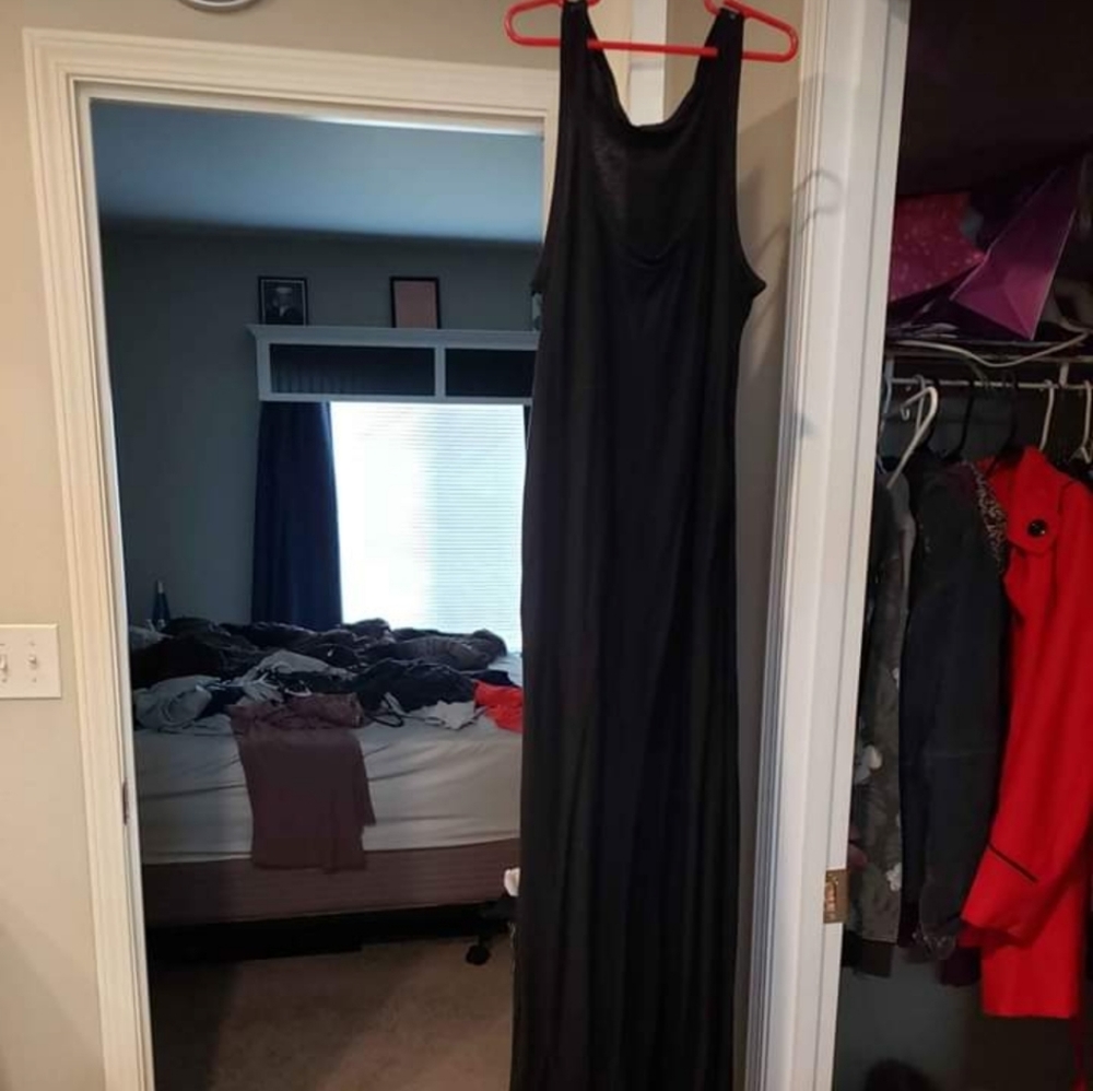 Black maxi coverup dress